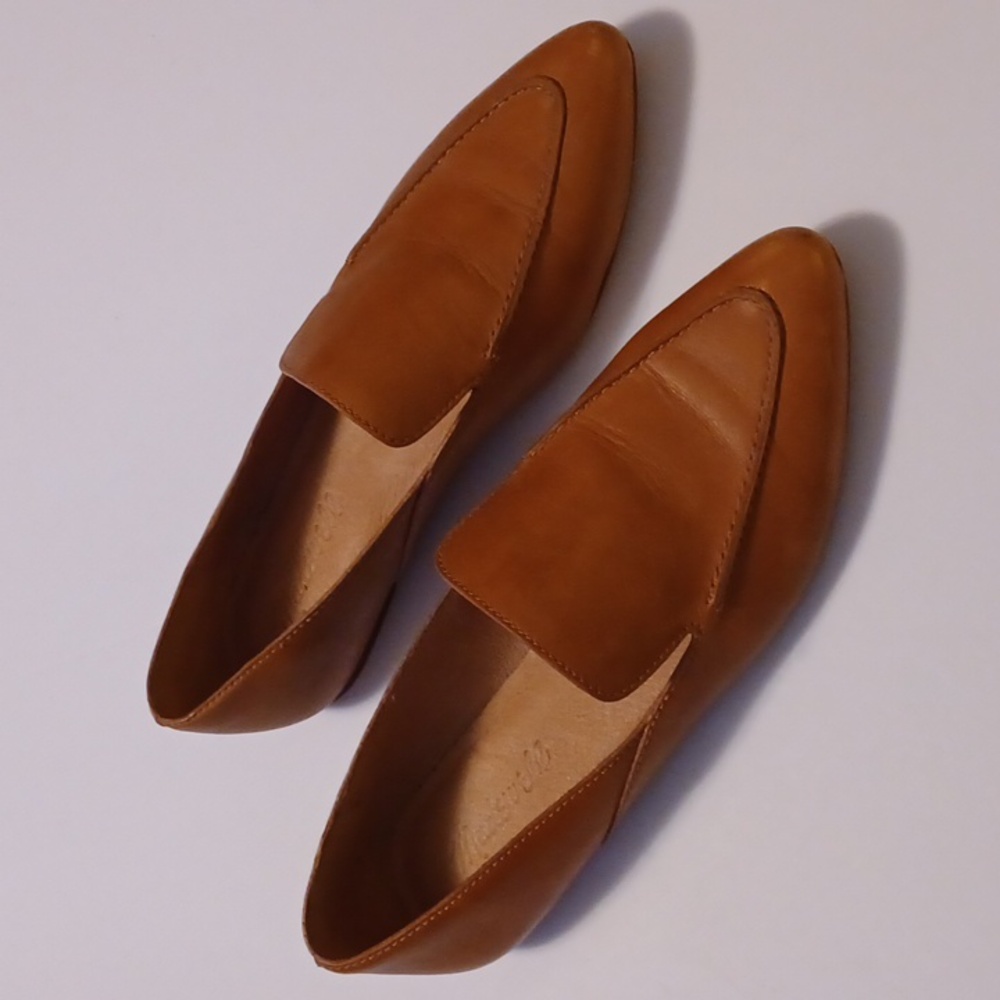 Madewell The Frances Skimmer English Saddle Tan Leather Loafer Size 6 - Picture 5 of 12